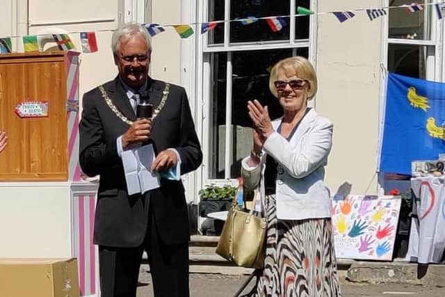 The mayor of Haywards Heath opened Walstead Place Care Home Summer Carnival on Saturday (August 14). Picture: Haywards Heath Town Council.
