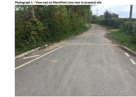 Marshfoot Lane by the propsed site. Photo from Wealden District Council. SUS-210819-103201001