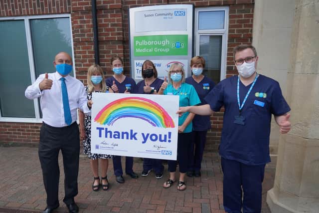 Andrew Griffith, Arundel and South Downs MP, visiting Pulborough Medical Group to thank Covid-19 vaccination staff and volunteers. Photo credit: Office of Andrew Griffith MP