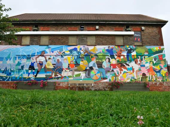 The new mural at Wish Park. Photo by Jon Rigby