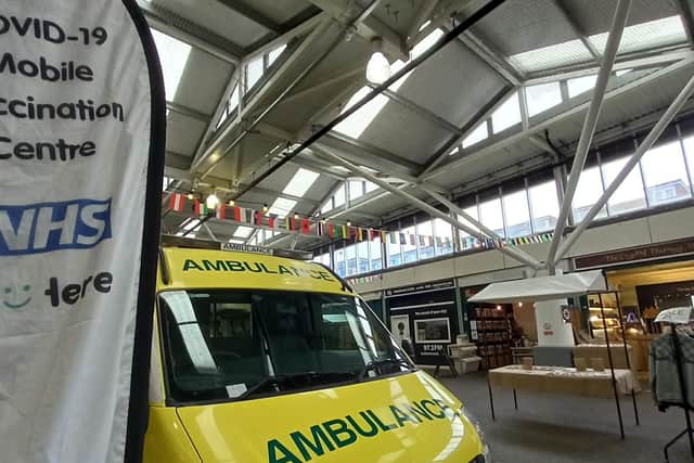 The vaccine ambulance will be at The Open Market for the next two Tuesdays