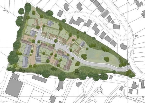 Proposed layout for latest housing scheme north of Sandy Lane, Henfield
