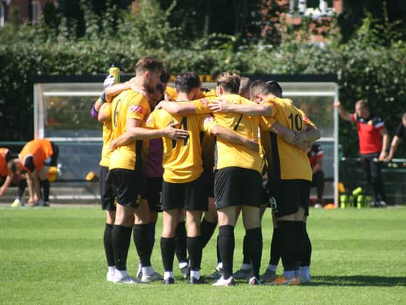 Three Bridges played out a thrilling 3-3 draw with South Park in the FA Cup preliminary round on Saturday. Picture by Cory Pickford