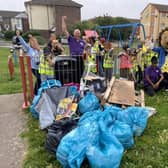 Littlehampton Community Wardens' litter pick at the Highfield play area in Wick. Picture: Arun District Council