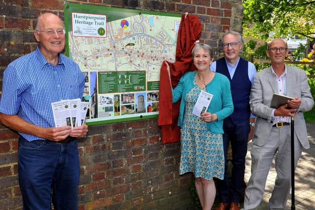 Sophie Carter (daughter of Ian Nelson) and her husband Colin, Christopher Maidment and David Clarke. Picture: Steve Robards, SR2108241.