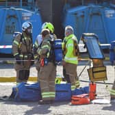 Chemical spill in Eastbourne. Photo from Dan Jessup. SUS-210824-184205001