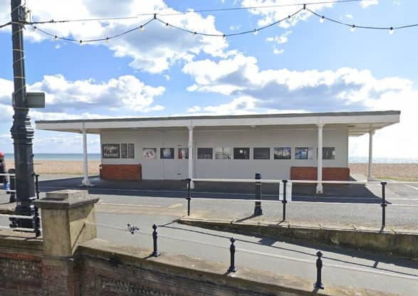 The shelter is 400 metres west of Worthing Pier. Picture: Google