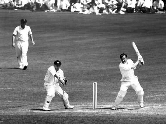 Ted Dexter in batting action against Australia in 1964 at Hove