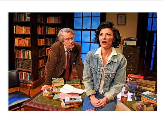 Stephen Tompkinson as Frank and  Jessica Johnson as Rita in Educating Rita - photo by Nobby Clark