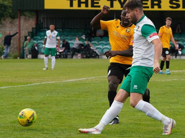 Harvey Whyte was back in Rocks action at East Thurrock / Picture: Lyn Phillips