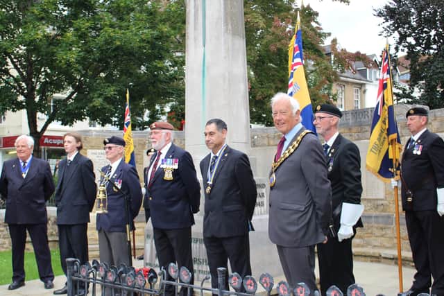 The Horsham District Council chairman at the Torch of Remembrance ceremony