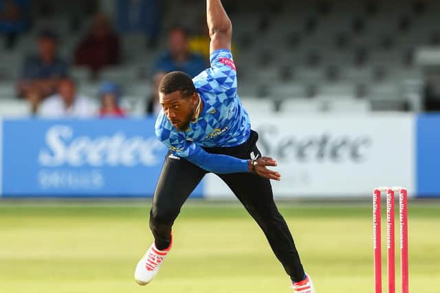 Chris Jordan in Blast action for Sussex / Picture: Getty