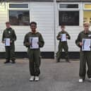 Newly-recruited 1440 (Shoreham) Squadron air cadets with their basic first aid certificates. Picture: Flying Officer Naomi Easterbrook, officer commanding 2021 Crown Copyright