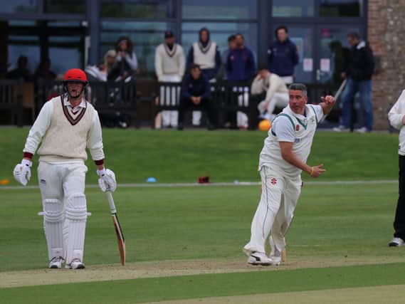 Skipper Simon Shivnarain (right) took 3-37 in Lindfield CC's crucial win over fellow strugglers Preston Nomads CC 2nd XI. Pictures by Malcolm Page