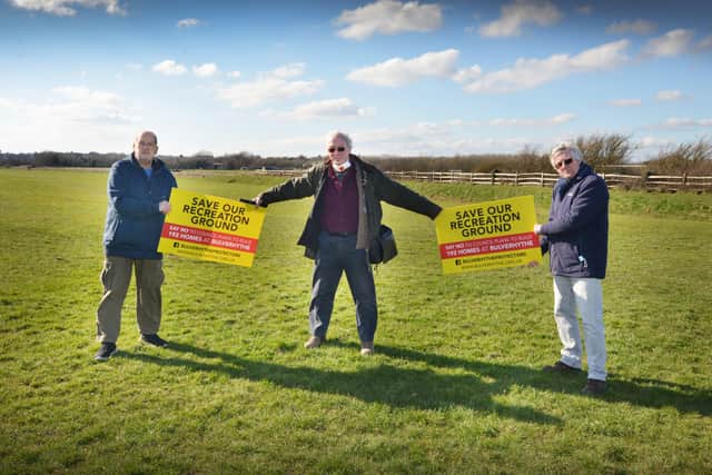 L-R: Peter Clarke (Chairman Friends of Combe Valley), William Ackroyd (Trustee & Treasurer Friends of Combe Valley) and Chris Dadswell (Vice Chair of Friends of Combe Valley).

Pictured at Bulverhythe recreation ground. SUS-210109-122357001