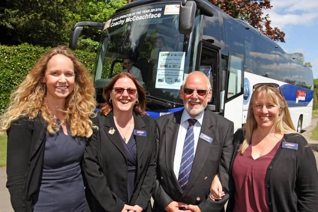Woods Travel's MD Roger Elsmere and directors L to R Alison Waterfield-Jones, Tina Shaw-Morton and Kristy Elsmere. Photo by Derek Martin