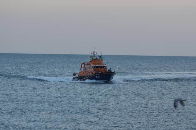 Emergency services search for the missing swimmer near Seaford. Picture from Dan Jessup.