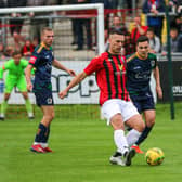 Action from Lewes' clash with Sussex rivals Horsham on bank holiday Monday. Picture by James Boyes
