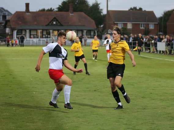 Action from Littlehampton Town's win over East Preston / Picture: Martin Denyer