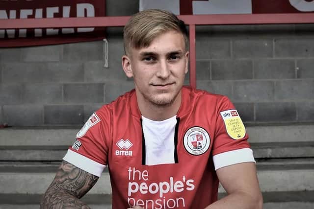 Crawley Town new boy Alex Battle. Picture courtesy of Crawley Town FC