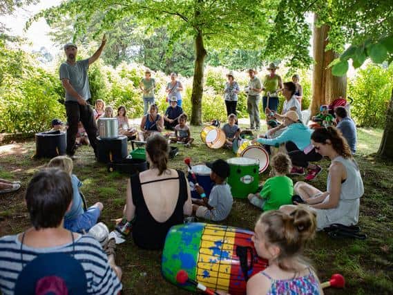 HASTINGS FESTIVAL OF SANCTUARY Drumming at Festival by the Lake 2018 by Alexander Brattell