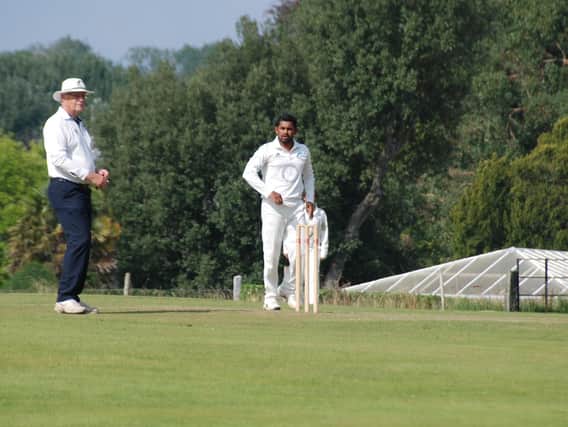 Nipun Karunanayake took 2-25 and then hit 50 for Cuckfield CC in their T20 Cup win over Bognor Regis CC. Pictures by David Reid