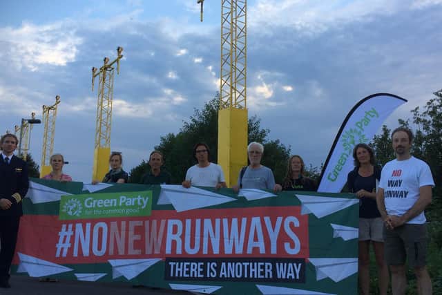 The Green Party has calculated expansion could result in an extra 1.5 million tonnes of carbon each year