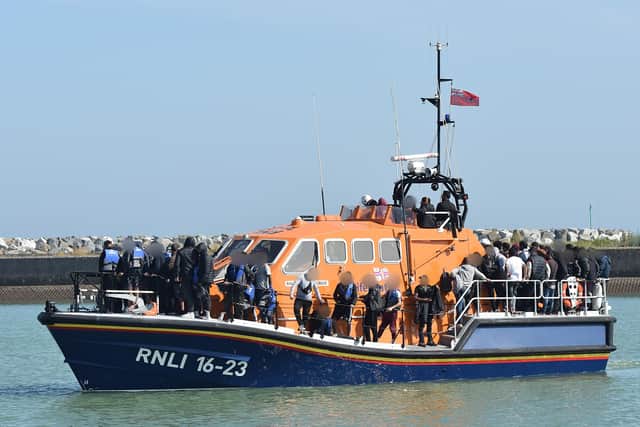 Migrants arriving into Eastbourne on September 8 2021