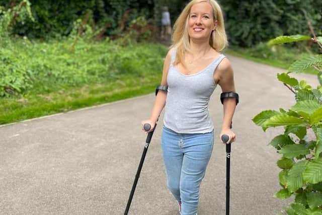 Anna Grace Taylor, who has cerebral palsy, is raising funds for the Chailey Heritage Foundation by walking five kilometres in one day.