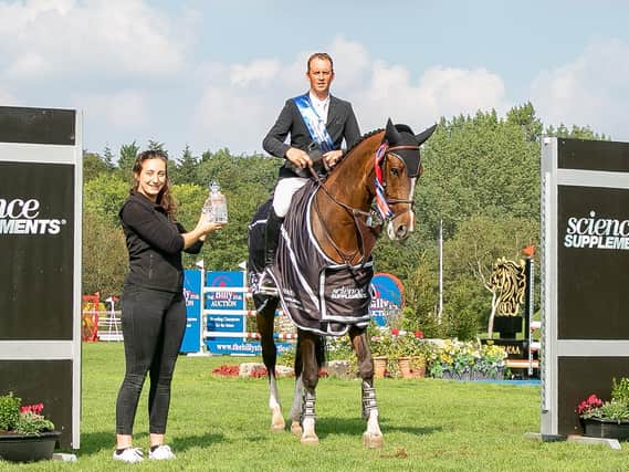 Trevor Breen and Highland President, triumphant in The Science Supplements Trophy at The Science Supplements All England September Tour, Hickstead / Picture by Elli Birch, Boots and Hooves