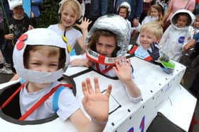 Children in fancy dress at the 2016 Lindfield Village Day. Picture: Steve Robards, SR1615611.
