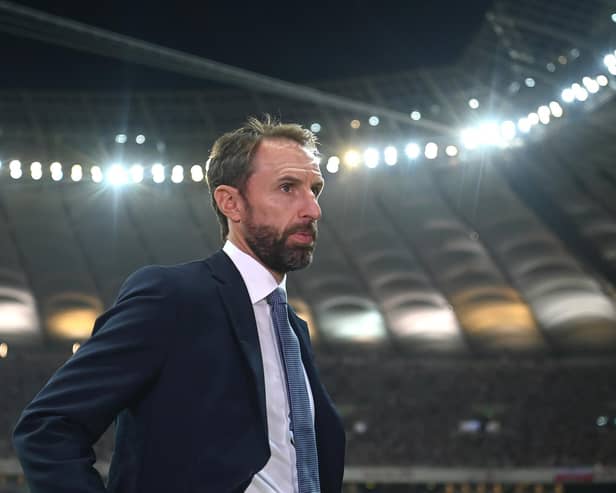 England manager Gareth Southgate looks on during the 2022 FIFA World Cup Qualifier between Poland and England. Picture by Michael Regan/Getty Images