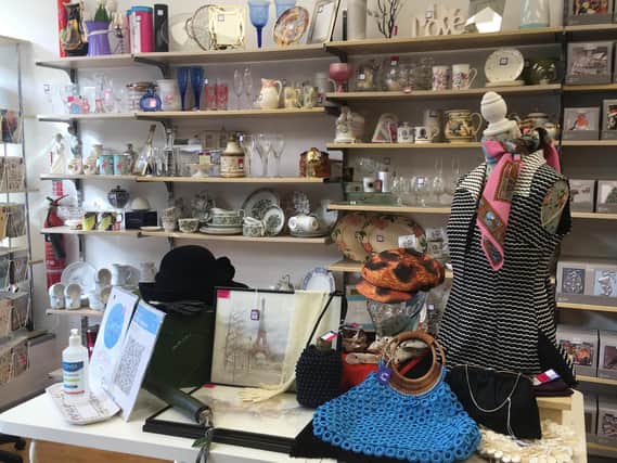 Vintage treats inside the Cancer Research UK shop in Chichester