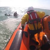 A lifeboat crew from Littlehampton rescued a windsurfer stranded off the shore of Middleton-On-Sea. Photo: RNLI