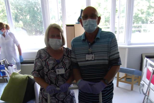 June and Mick Lawrence, the super-powered team behind the trolley. Photo: Friends of Bognor Hospital