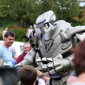 Titan the Robot at Haywards Heath Town Day 2021. Photo by Derek Martin, DM21090807a.