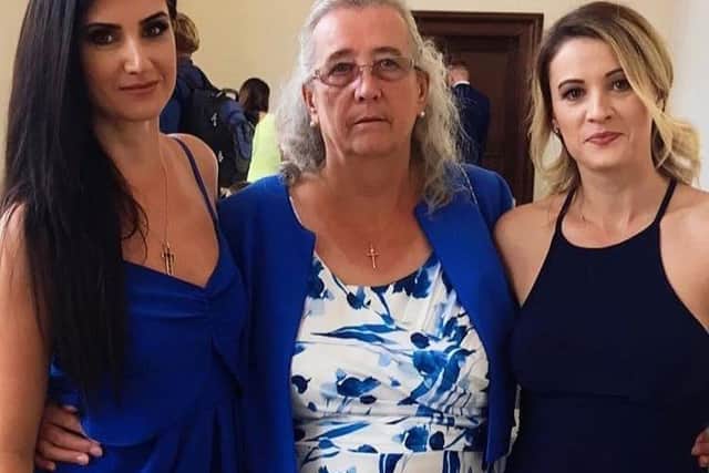 Gemma with her Mam and her sister