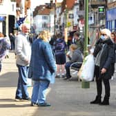Shoppers wearing masks was the norm in Horsham town centre back in April when it was mandatory indoors, but this winter it could be voluntary