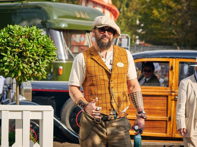Jason Momoa at Goodwood Revival. Picture: Dominic James