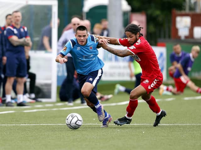 Eastbourne Borough in recent action at Hemel / Picture: Lydia Redman