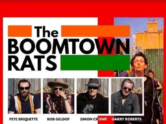 The Boomtown Rats will be performing at the Hawth on Tuesday, October 12