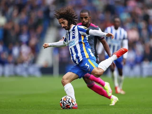 Spain international Marc Cucurella made an encouraging home debut against Leicester at the Amex Stadium on Sunday