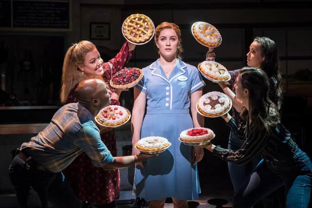 Lucie Jones and the cast of Waitress