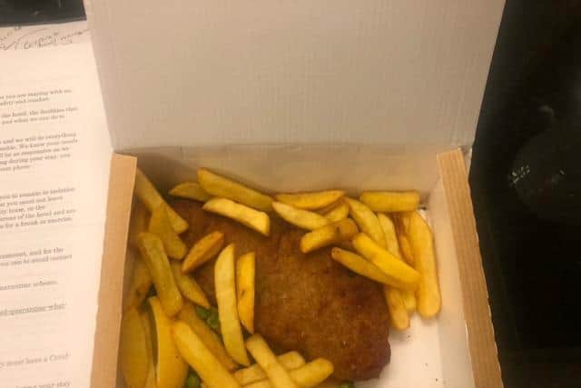 Sujan Wickremaratchi and his wife were unimpressed with the 'rubberized fish and soggy chips' served in a cardboard container with plastic cutlery
