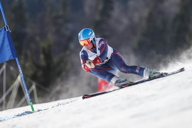 James Whitley skiing. Picture from Team BRIT SUS-210921-112557001