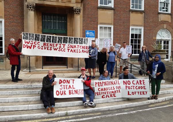 The protest outside County Hall in Chichester