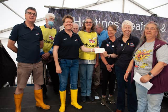 Hastings Seafood and Wine Festival 2021. Photo by Frank Copper

Charity cheque presentation from Nearly on the Beach Concert event held earlier in the year. SUS-210920-070628001