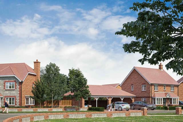 Artist's impression of homes west of Sompting