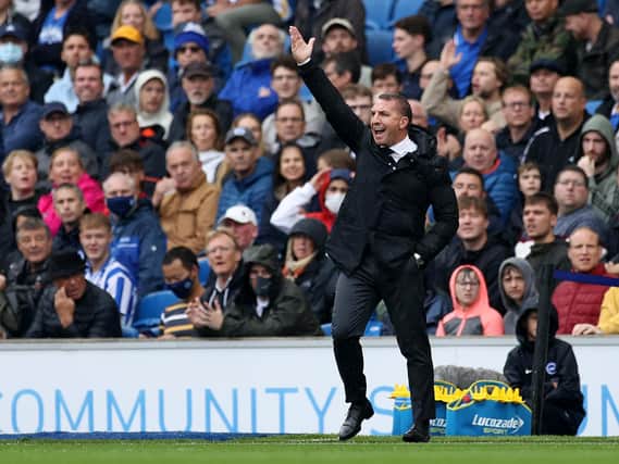 Brendan Rodgers tried to nullify the threat of Albion goalkeeper Rob Sanchez