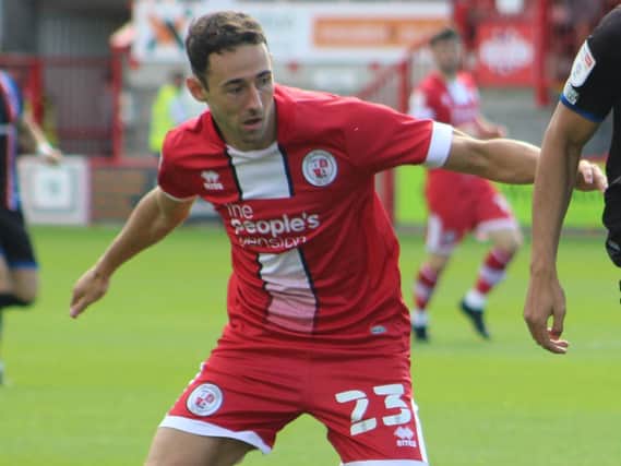 Crawley striker Sam Ashford scored in the 2-2 draw against Harrogate on Tuesday evening. Photo: Getty Images